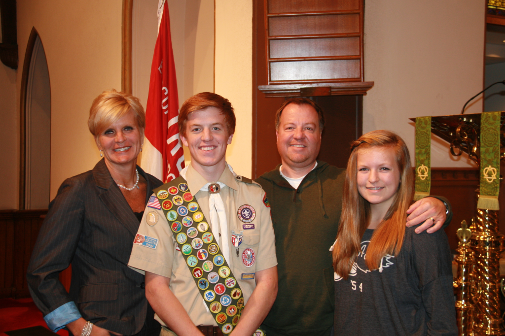 Zack Boyles receives 100th merit badge and 15th palm in 2013